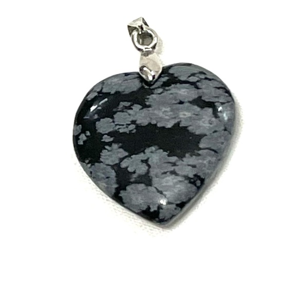 Natural Gemstone Puffy Heart Pendant - Picture 4 of 9